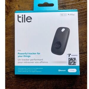 Tile Pro Bluetooth Tracker 1-Pack NEW IN BOX Black GPS Location